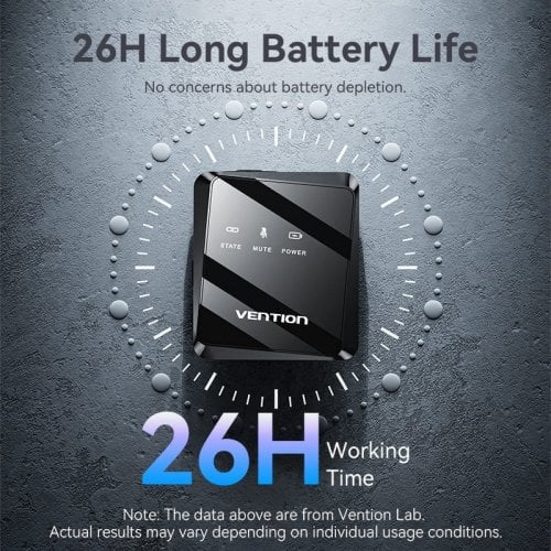 Беспроводной петличный микрофон Vention USB-C 2-Pack Wireless Lavalier (NCBB0) Black купить в Украине | Telemart фото