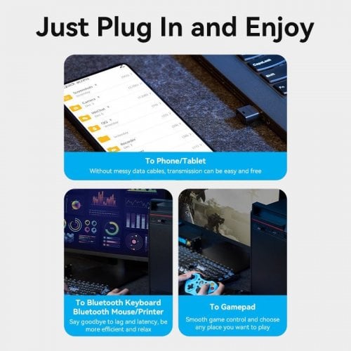 Bluetooth адаптер Vention USB Bluetooth 5.3 (NAHB0) Black купити в Україні | Telemart фото