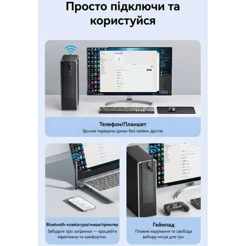 Bluetooth адаптер Vention USB Bluetooth 6.0 (NAMB0) Black купити в Україні | Telemart фото