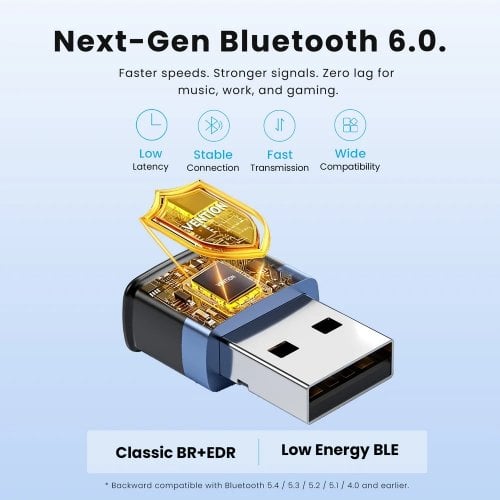 Bluetooth адаптер Vention USB Bluetooth 6.0 (NANB0) Black купити в Україні | Telemart фото