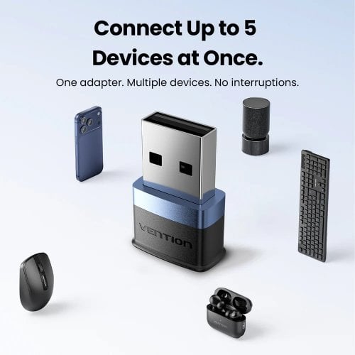 Bluetooth адаптер Vention USB Bluetooth 6.0 (NANB0) Black купити в Україні | Telemart фото