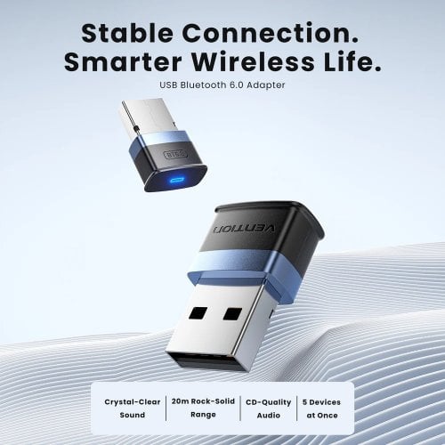 Bluetooth адаптер Vention USB Bluetooth 6.0 (NANB0) Black купити в Україні | Telemart фото