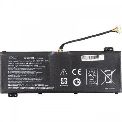 Аккумулятор для ноутбука PowerPlant Acer Aspire 7 A715-74 (AP18E7M) 14.8V 3620mAh (NB410705) купить в Украине | Telemart фото
