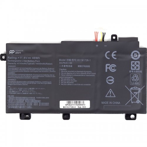 Акумулятор для ноутбука PowerPlant Asus TUF Gaming FX504GD (B31N1726) 11.4V 3900mAh (NB431151) купити в Україні | Telemart фото