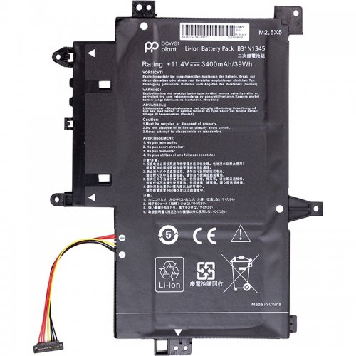 Акумулятор для ноутбука PowerPlant Asus Transformer Book Flip TP500L (B31N1345) 11.4V 3400mAh (NB431373) купити в Україні | Telemart фото