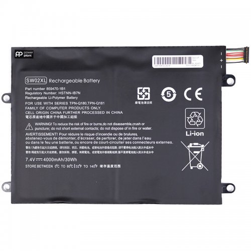 Аккумулятор для ноутбука PowerPlant HP X2 210 G2 (SW02XL) 7.4V 4000mAh (NB461967) купить в Украине | Telemart фото