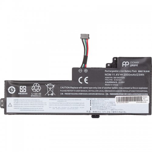 Аккумулятор для ноутбука PowerPlant Lenovo ThinkPad T480 (01AV421) 11.4V 2000mAh (NB481194) купить в Украине | Telemart фото