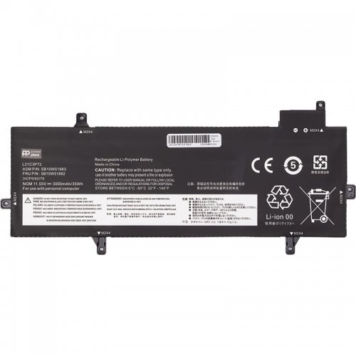 Аккумулятор для ноутбука PowerPlant Lenovo ThinkPad Z13 Gen 1 (L21C3P72) 11.55V 3000mAh (NB482771) купить в Украине | Telemart фото