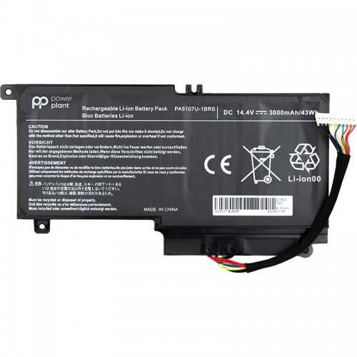 Акумулятор для ноутбука PowerPlant Toshiba Satellite L55 (PA5107U-1BRS, TA5107P9) 14.4V 3000mAh (NB510269) купити в Україні | Telemart фото