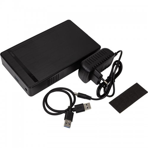 Зовнішня кишеня PowerPlant 2.5"/3.5" SATA to USB 3.0 (HC380404) Black купити в Україні | Telemart фото