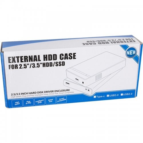 Зовнішня кишеня PowerPlant 2.5"/3.5" SATA to USB 3.0 (HC380404) Black купити в Україні | Telemart фото