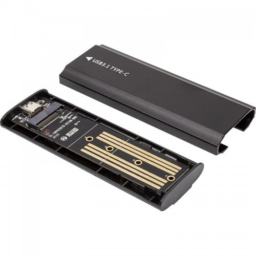 Внешний карман PowerPlant Premium M.2 SSD NGFF/NVME Enclosure USB 3.1 (HC380459) Black купить в Украине | Telemart фото