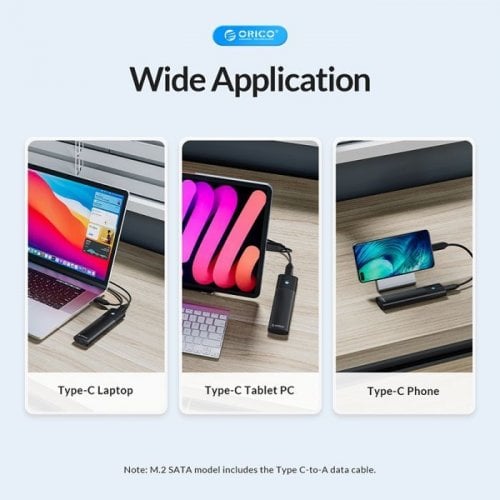 Зовнішня кишеня ORICO M.2 SSD NVME/SATA Enclosure USB 3.2 (HC380503) Black купити в Україні | Telemart фото