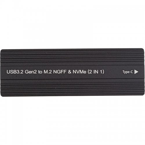 Зовнішня кишеня PowerPlant Premium M.2 SSD NVME/NGFF Enclosure USB 3.2 (HC380510) Black купити в Україні | Telemart фото