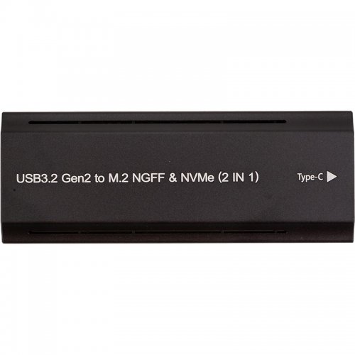 Зовнішня кишеня PowerPlant M.2 SSD NVME/NGFF Enclosure RGB USB 3.2 (HC380527) Black купити в Україні | Telemart фото