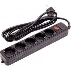 Сетевой фильтр PowerPlant JY-1056/3 3m 5 розеток (EX610716) Black