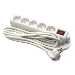 Сетевой фильтр PowerPlant JY-1052/3 3m 5 розеток (PPSA08M30S5) White