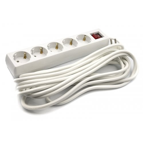 Сетевой фильтр PowerPlant JY-1052/7 7m 5 розеток (PPSA08M70S5) White купить в Украине | Telemart фото