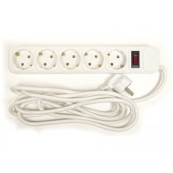 Сетевой фильтр PowerPlant JY-1056/3 3m 5 розеток (PPSA10M30S5) White