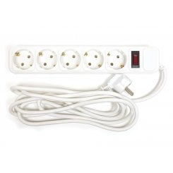 Сетевой фильтр PowerPlant JY-1056/3 3m 5 розеток (PPSA10M30S5B) White