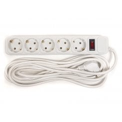Сетевой фильтр PowerPlant JY-1056/5 5m 5 розеток (PPSA10M50S5) White