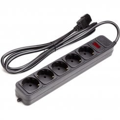 Сетевой фильтр PowerPlant 2m 5 розеток for UPS (PPUA10M20S5) Black