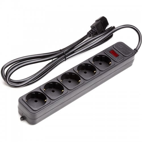 Сетевой фильтр PowerPlant 2m 5 розеток for UPS (PPUA10M20S5) Black купить в Украине | Telemart фото