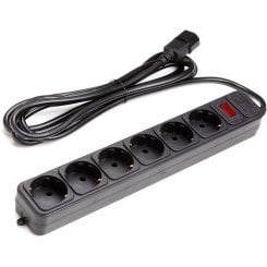 Сетевой фильтр PowerPlant 3m 6 розеток for UPS (PPUA10M30S6) Black