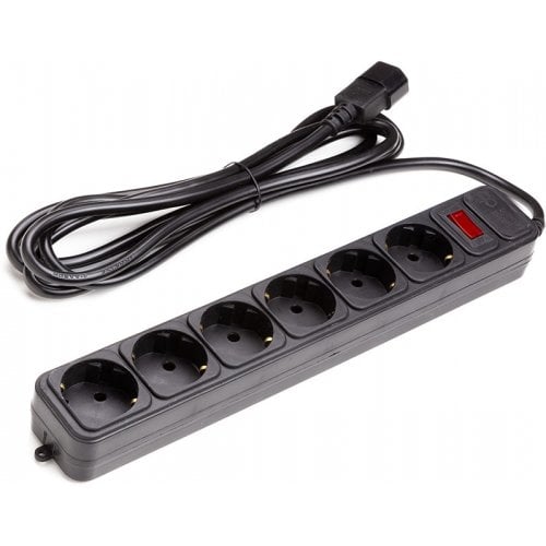 Сетевой фильтр PowerPlant 3m 6 розеток for UPS (PPUA10M30S6) Black купить в Украине | Telemart фото