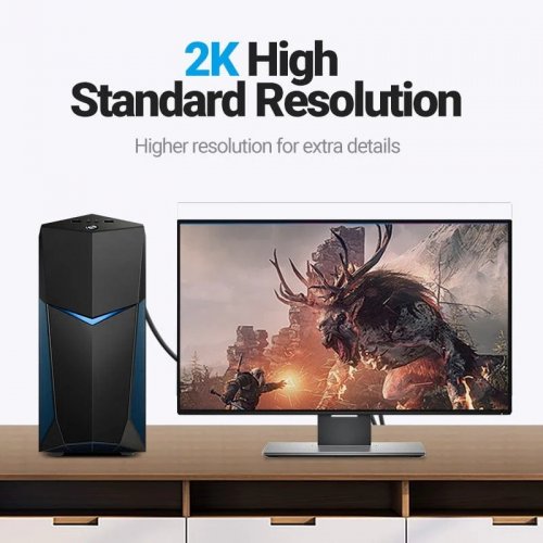Кабель Vention DVI-D to DVI-D 2K 3m (EAABI) Black купить в Украине | Telemart фото