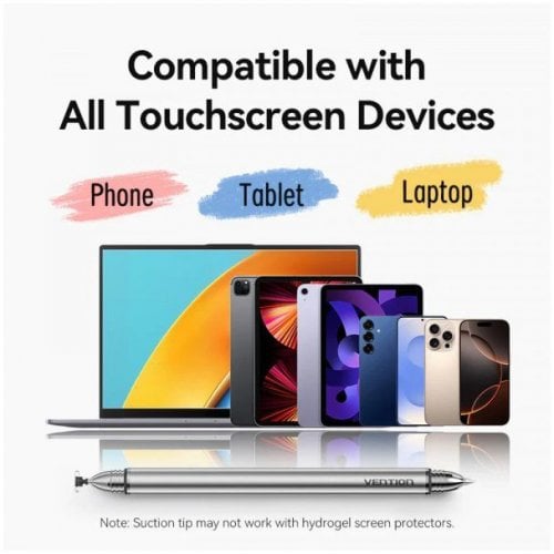 Стілус Vention 2 in 1 Stylus Pen Aluminum Alloy Type (KQMH0) Grey купити в Україні | Telemart фото