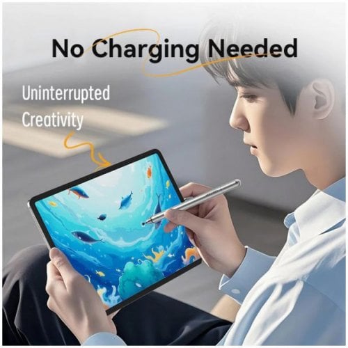 Стілус Vention 2 in 1 Stylus Pen Aluminum Alloy Type (KQMH0) Grey купити в Україні | Telemart фото