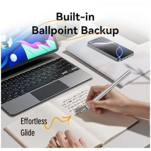 Стілус Vention 2 in 1 Stylus Pen Aluminum Alloy Type (KQMH0) Grey купити в Україні | Telemart фото