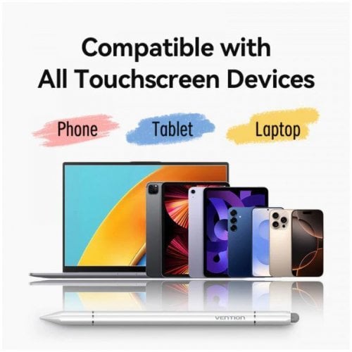 Стілус Vention 3 in 1 Magnetic Stylus Pen Aluminum Alloy Type (KQLW0) White купити в Україні | Telemart фото