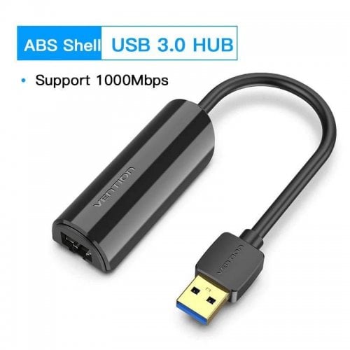 Сетевая карта Vention USB 3.0 to Gigabit Ethernet (CEHBB) Black купить в Украине | Telemart фото