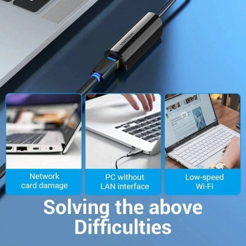 Сетевая карта Vention USB 3.1 Type-C to 100Mb Ethernet (CFABB) Black купить в Украине | Telemart фото