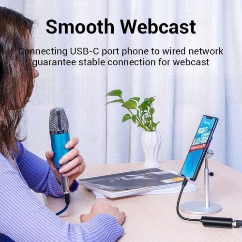 Сетевая карта Vention USB 3.1 Type-C to Gigabit Ethernet (CFBBB) Black купить в Украине | Telemart фото