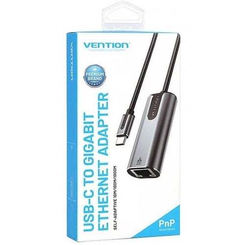 Сетевая карта Vention USB 3.1 Type-C to Gigabit Ethernet (CFNHB) Grey купить в Украине | Telemart фото