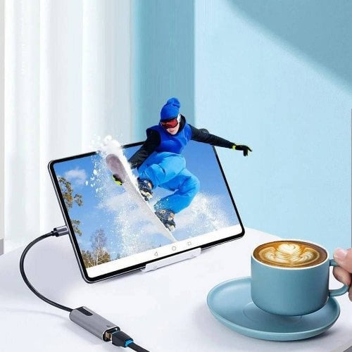 Сетевая карта Vention USB 3.1 Type-C to Gigabit Ethernet (CFNHB) Grey купить в Украине | Telemart фото