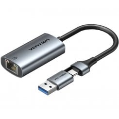 Сетевая карта Vention USB/USB 3.1 Type-C to Gigabit Ethernet (CFQHB) Grey
