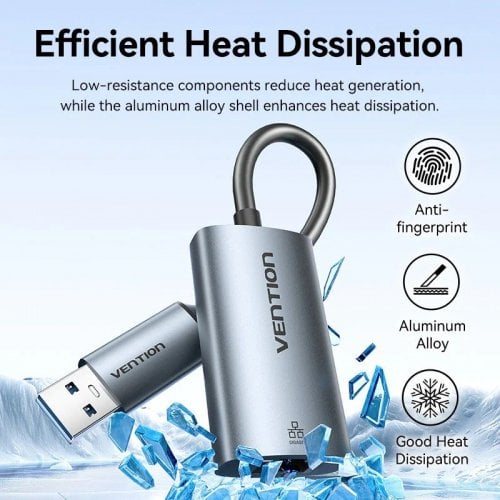 Сетевая карта Vention USB/USB 3.1 Type-C to Gigabit Ethernet (CFQHB) Grey купить в Украине | Telemart фото
