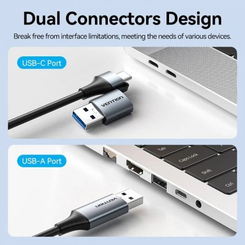 Сетевая карта Vention USB/USB 3.1 Type-C to Gigabit Ethernet (CFQHB) Grey купить в Украине | Telemart фото