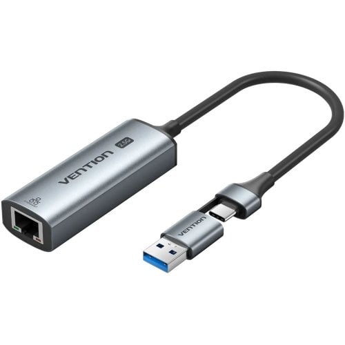 Сетевая карта Vention USB/USB 3.1 Type-C to 2.5Gb Ethernet (CFUHB) Grey купить в Украине | Telemart фото