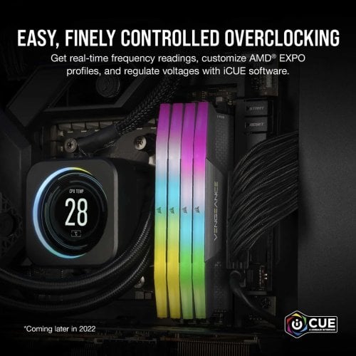 ОЗУ Corsair DDR5 64GB (2x32GB) 6000Mhz Vengeance RBG Grey (CMH64GX5M2D6000Z40) купить в Украине | Telemart фото