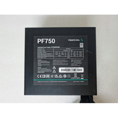 Уценка блок питания Deepcool PF750 750W (R-PF750D-HA0B-EU) (После ремонта, 926248) купить в Украине | Telemart фото