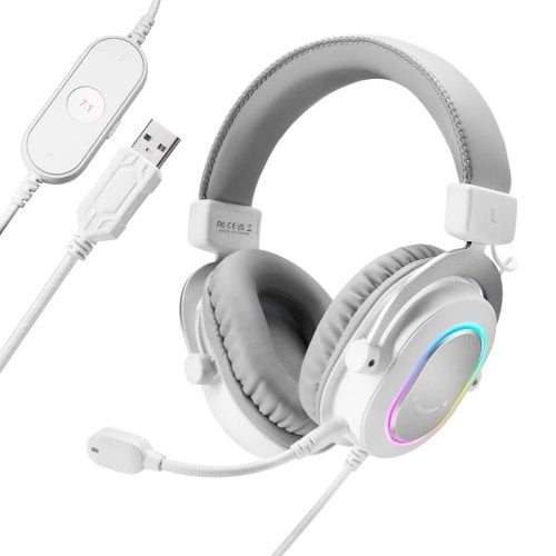 Уцінка навушники Fifine H6 RGB White (Розкрита упаковка, 926253) купити в Україні | Telemart фото