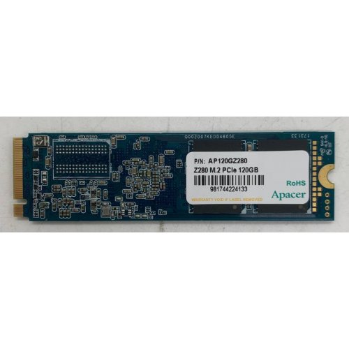 Ssd-диск Apacer Z280 MLC 120GB M.2 (2280 PCI-E) NVMe x4 (AP120GZ280-1) (Відновлено продавцем, 926352) купити в Україні | Telemart фото