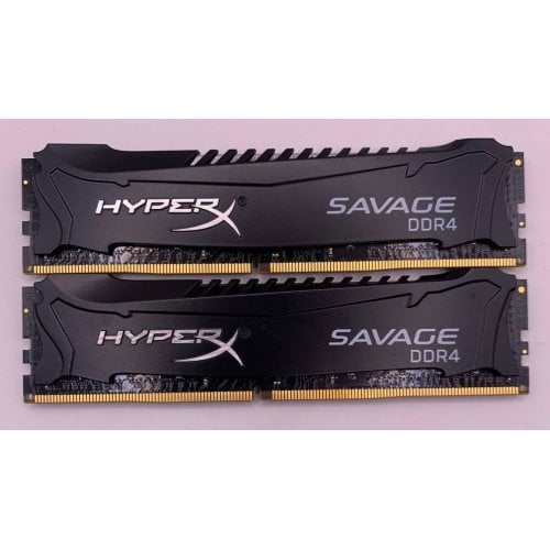 Озп Kingston DDR4 32GB (2x16GB) 2666Mhz HyperX Savage Black (HX426C15SBK2/32) (Відновлено продавцем, 926358) купити в Україні | Telemart фото