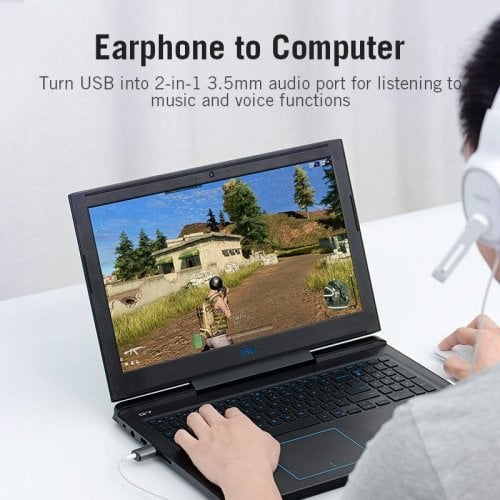 Звуковая карта Vention USB to Jack 3.5mm TRRS Metal (CDLH0) Grey купить в Украине | Telemart фото