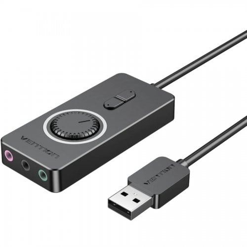 Звуковая карта Vention USB to 3 x Jack 3.5mm 1m (CDRBF) Black купить в Украине | Telemart фото
